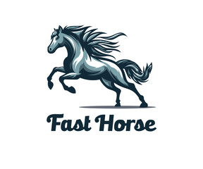 Obraz na płótnie Canvas Fast Horse Logo