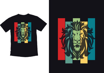 lion t-shirt design, vector illustration  graphic