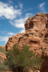 red rocks in the antelope canyon in arizona