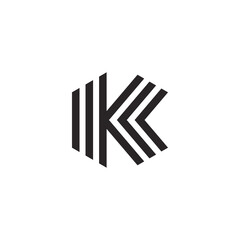 K logo, letter k, initial k logo design