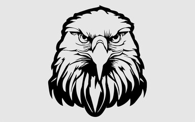 Old School Eagle Mascot Head Eagle Logo as a Vector Graphic and Mascot Illustration