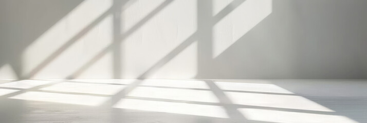 white empty room with shadow window ,white studio background for product presentation