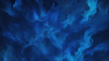 Abstract Blue patterns burn in fiery flames - obrazy, fototapety, plakaty