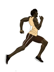 an athlete runs fast in a race