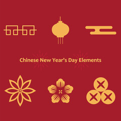 Naklejka premium Chinese New Year element design