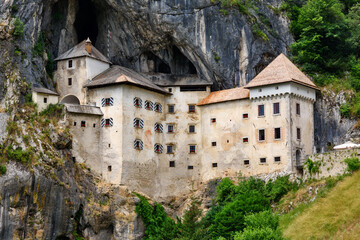 Predjama, Slovenia - June 27, 2023: Predjama Castle in Slovenia, Europe. Renaissance castle built...
