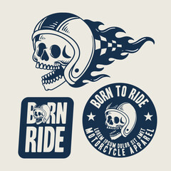 vintage motorcycle badges emblem set of motorcycle editable text emblem