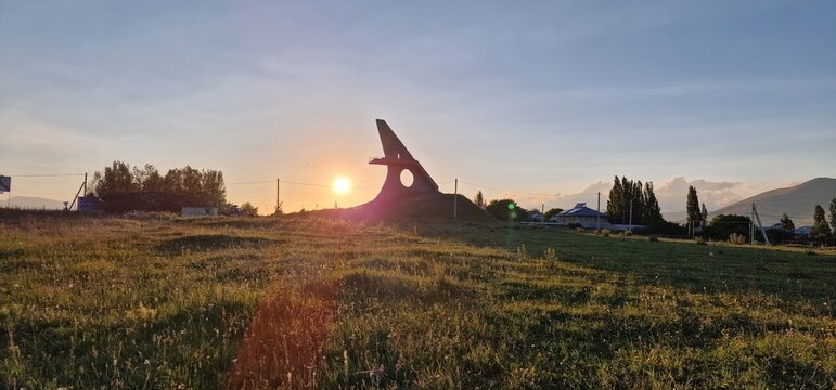 sunset behimd the mountains at lake sevan armenia
SOVIET VIEWING PLATFORM