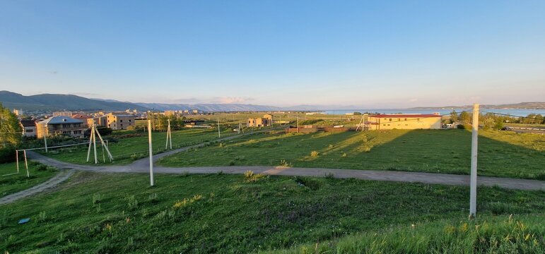 sunset behimd the mountains at lake sevan armenia
SOVIET VIEWING PLATFORM