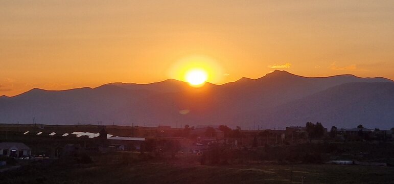 sunset behimd the mountains at lake sevan armenia
SOVIET VIEWING PLATFORM