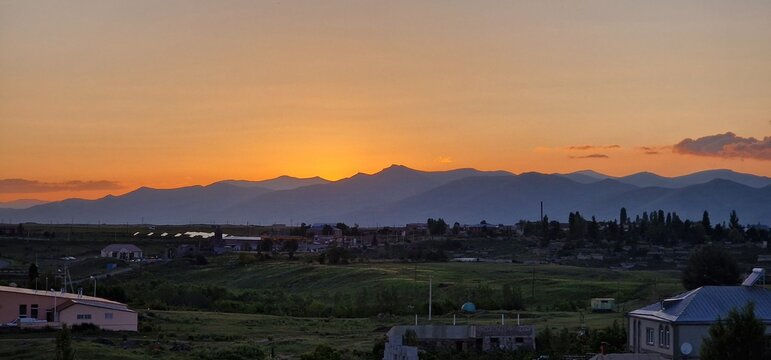 sunset behimd the mountains at lake sevan armenia
SOVIET VIEWING PLATFORM