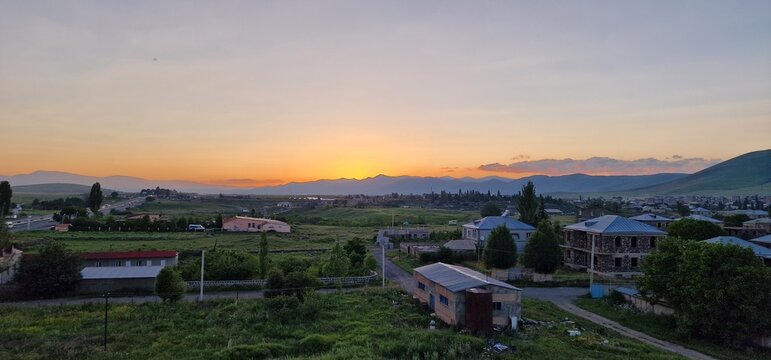 sunset behimd the mountains at lake sevan armenia
SOVIET VIEWING PLATFORM