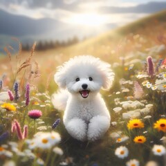 puppy in a field