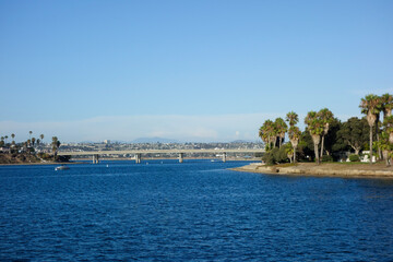 Mission Bay packed with surrounding recreational areas, San Diego, California