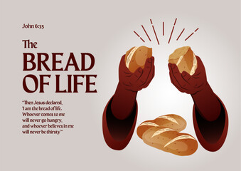 Old testament. Bread of life vector illustration