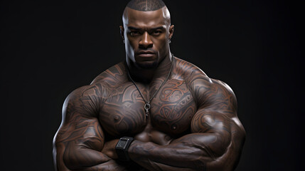 Fototapeta na wymiar 3d bodybulder bodybuilder avatar High Detail Photorealistic high quality Realistic