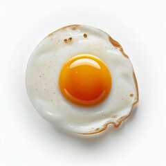 Fried egg isolated on white background, Ai generated image