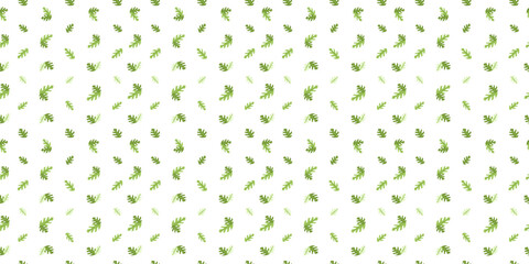 Seamless green leaves pattern, Decorative natural plants, Leaf background, Backdrop wallpaper.