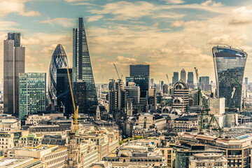 Panorama of London from above
