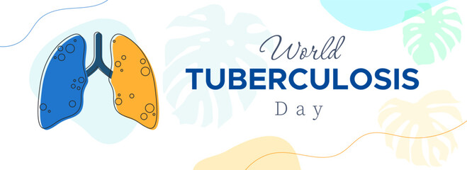 world tuberculosis day. 24 march.lung health day celebration from tuberculosis. world tuberculosis day celebration template design