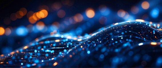 Wave of dots and weave lines.