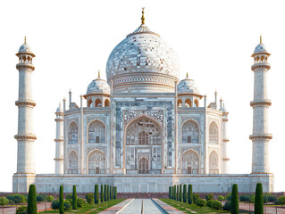 Fototapeta na wymiar Taj Mahal isolated on white background