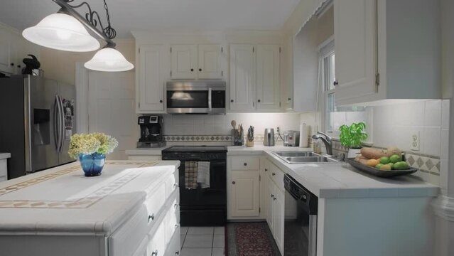 Gimbal shot of a kitchen in a home in Richmond, Virginia