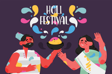 Holi festival vector image