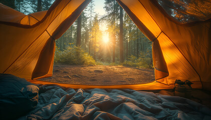 View from the Tent Over Beautiful Natural Surroundings