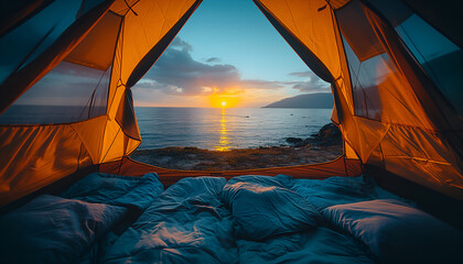 View from the Tent Over Beautiful Natural Surroundings