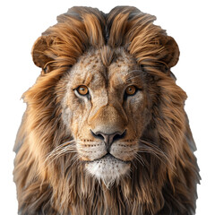 A lion facing camera on a transparent background. PNG format, This PNG file, with an isolated...