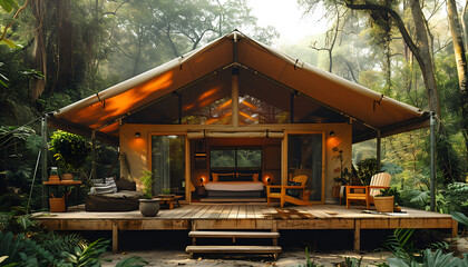 View from the Tent Over Beautiful Natural Surroundings
