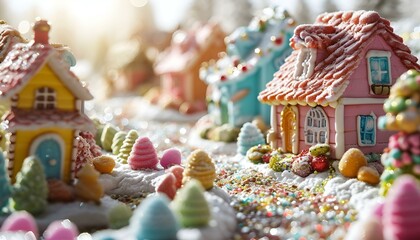 gingerbread house with christmas decorations
