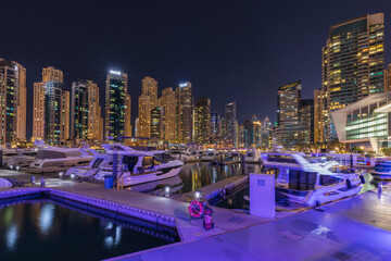 Dubai Marina at night - 743978987