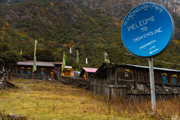 Beautiful Phaley Foley Village Community in Himalayan Landscape of Ghunsa, Kanchenjunga, Taplejung,...