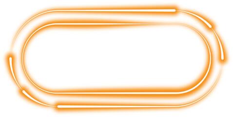 Glowing Orange Neon Geometric Shape