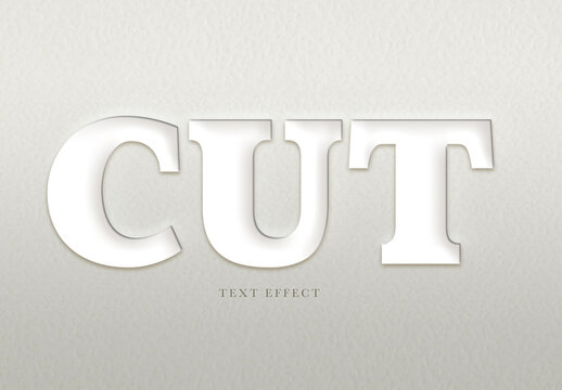 Paper Cut Text Effect