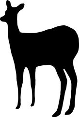 black deer Silhouette png Vector Illustration. PNG on transparent background(png)
