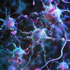 Conceptual imagery of brain plasticity and neurogenesis - obrazy, fototapety, plakaty