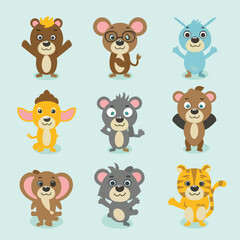 Obraz premium 2d vector illustration for learning cartoon character design for letters of the English language 