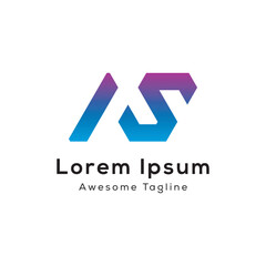 a s letter logo design