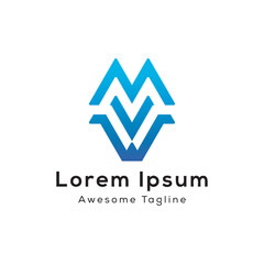 mvw letter logo