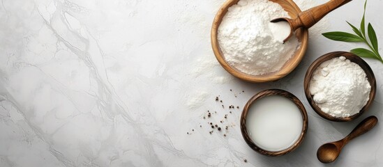 Baking ingredient cream of tartar. with copy space image. Place for adding text or design