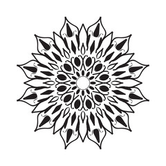 Beautiful vector hand drawn indian ornament mandala on background style.