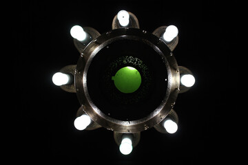 chandelier in a mosque in paris in france