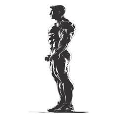 Silhouette Bodybuilding black color only full body