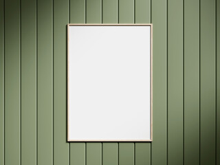 Blank picture frame mockup on brown wall. Brown living room design. View of interior with artwork mock up on wall.