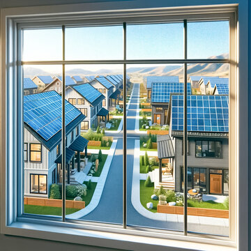 Sustainable Living: A View of a Solar-Powered Neighborhood