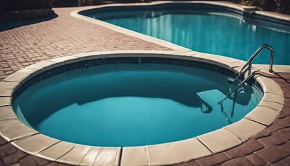 Obraz na płótnie Canvas pool background, blue pool water, sunny day, blue water background, blue water surface