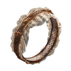 A fabric ring with a lace trim on a transparent background. PNG format, This PNG file, with an isolated cutout object on a transparent background.